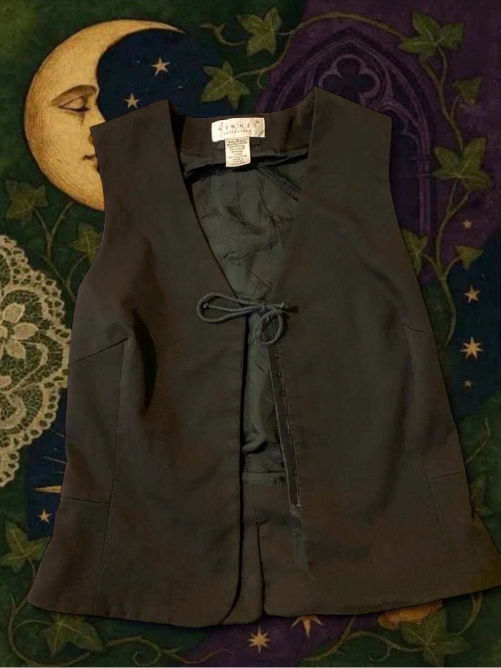 Hennes Black Tie-Front Sleeveless Vest